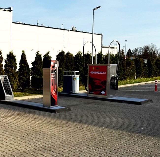 Stanowiska odkurzania Myjni Hakena Park